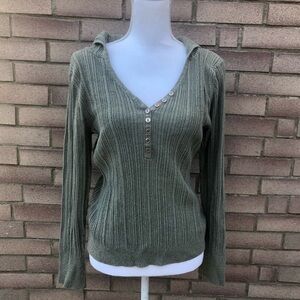 Green hooded sweater Size Medium